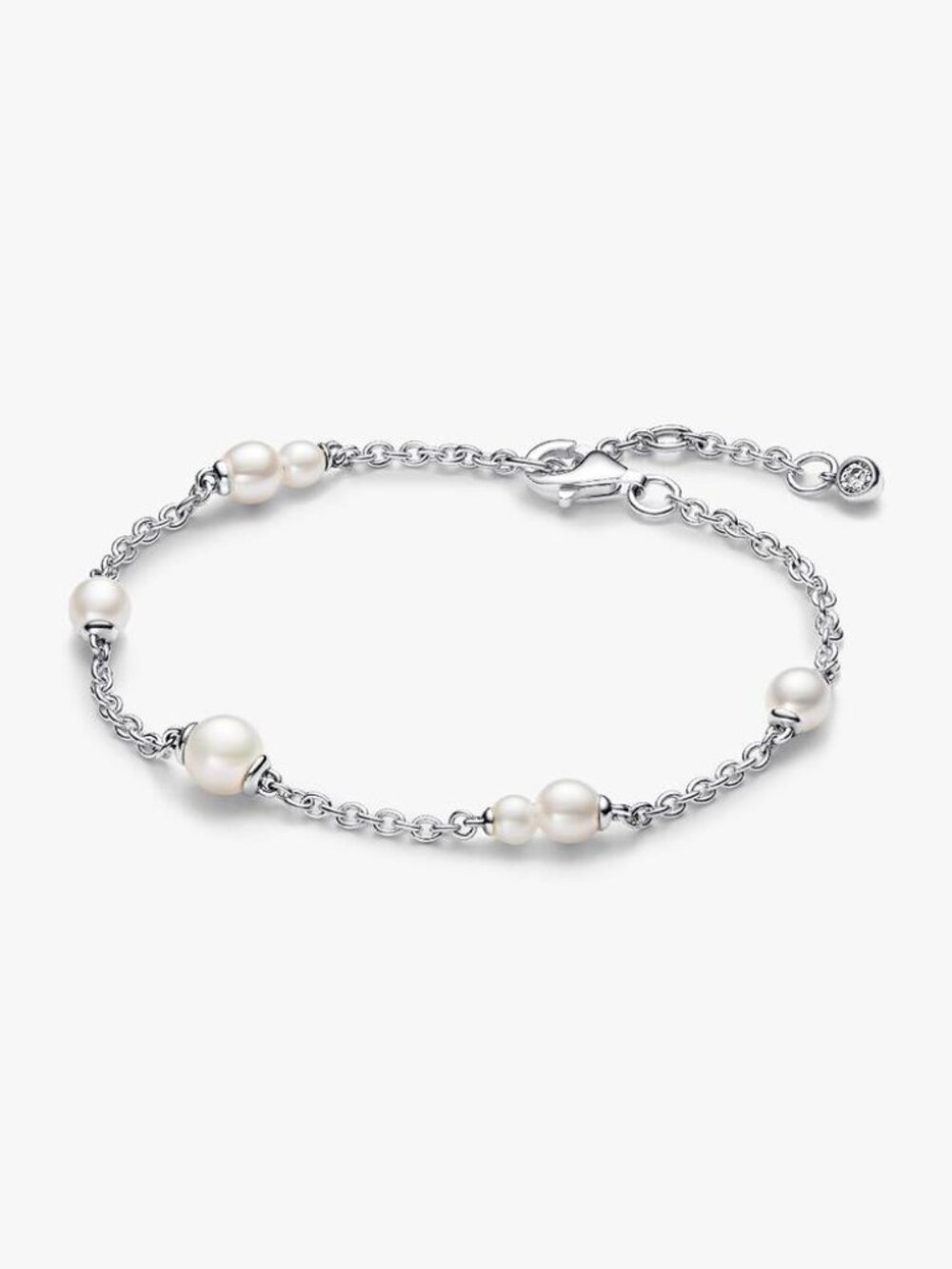 Pandora Treated Freshwater Cultured Pearl Station Chain Bracelet